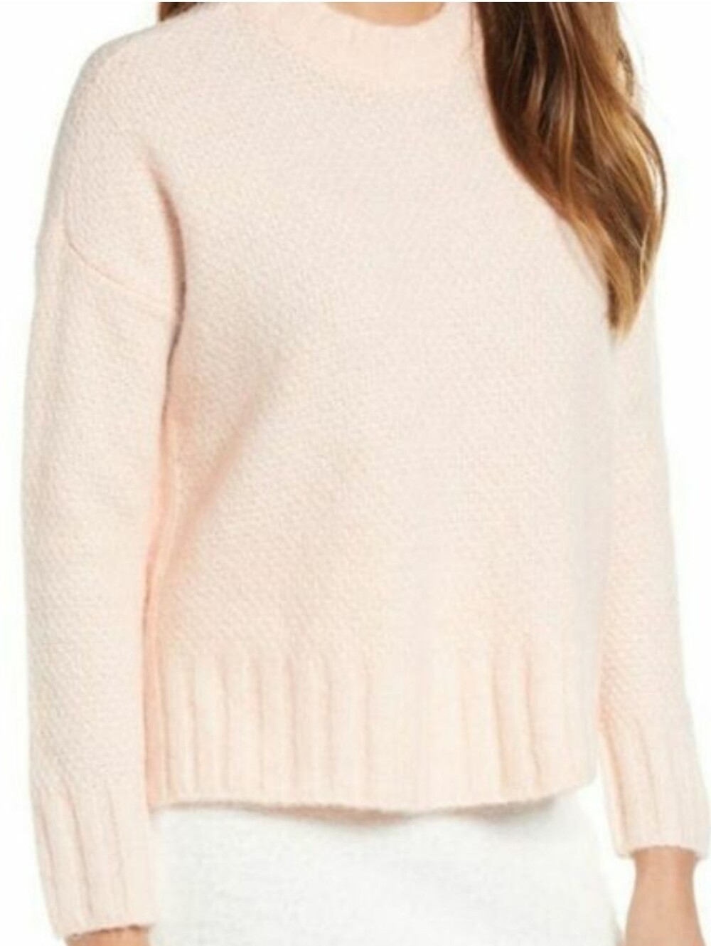 Lou & Grey Soft Cozy Chunky Sweater Pink Textured Waffle Knit Boxy Fit • SMALL - Picture 1 of 12